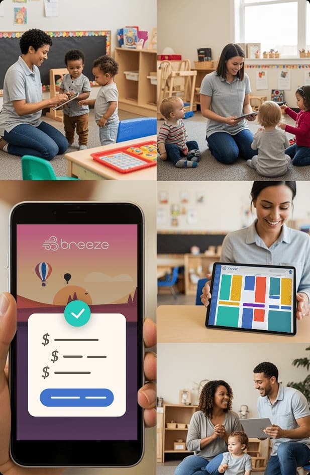 Breeze mission statement visual showing commitment to supporting child care providers