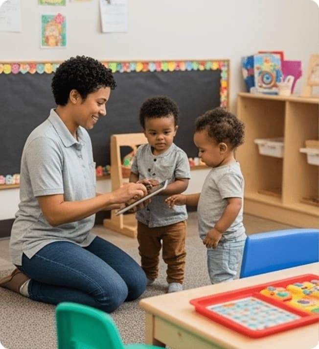 Breeze mission statement visual showing commitment to supporting child care providers